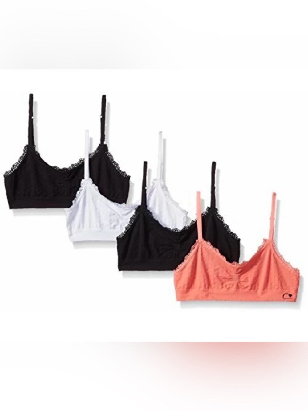 NWT Lot of 4x [Candie's] Seamless Lace Training Bra Bralette Big Girls Small